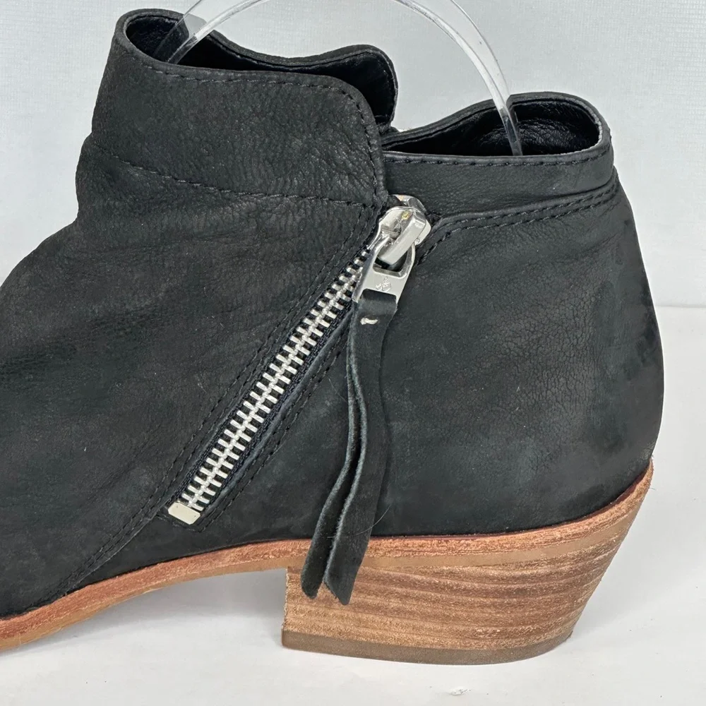 Sam Edelman Parker Ankle‎ Boot Black Suede Leather Bohemian Y2K Western Sz 7